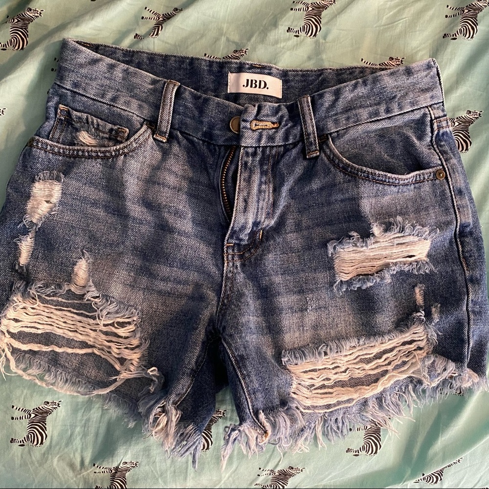 Distressed Jean Shorts